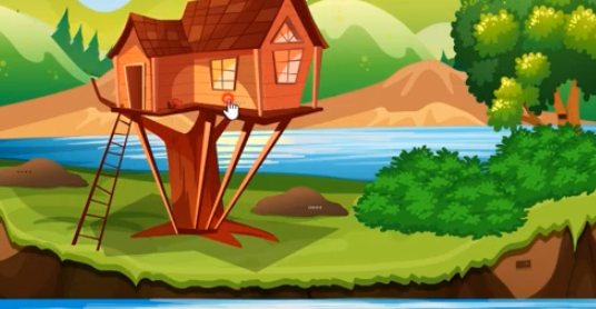 GenieFunGames Lake Side Tree House Escape