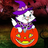 WowEscape Halloween Cat Forest 22 HTML5