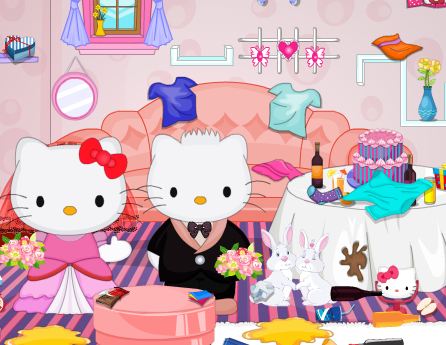 Hello Kitty Wedding Party Cleaning